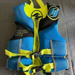 Hyperlite Kids Life Vest - Blue and Yellow